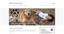 Desktop Screenshot of pawsofsw.org